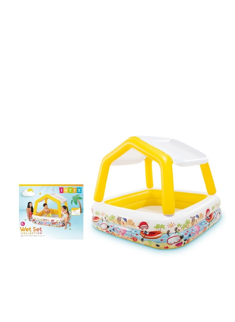 INTEX Kids Inflatable Pool with Canopy 