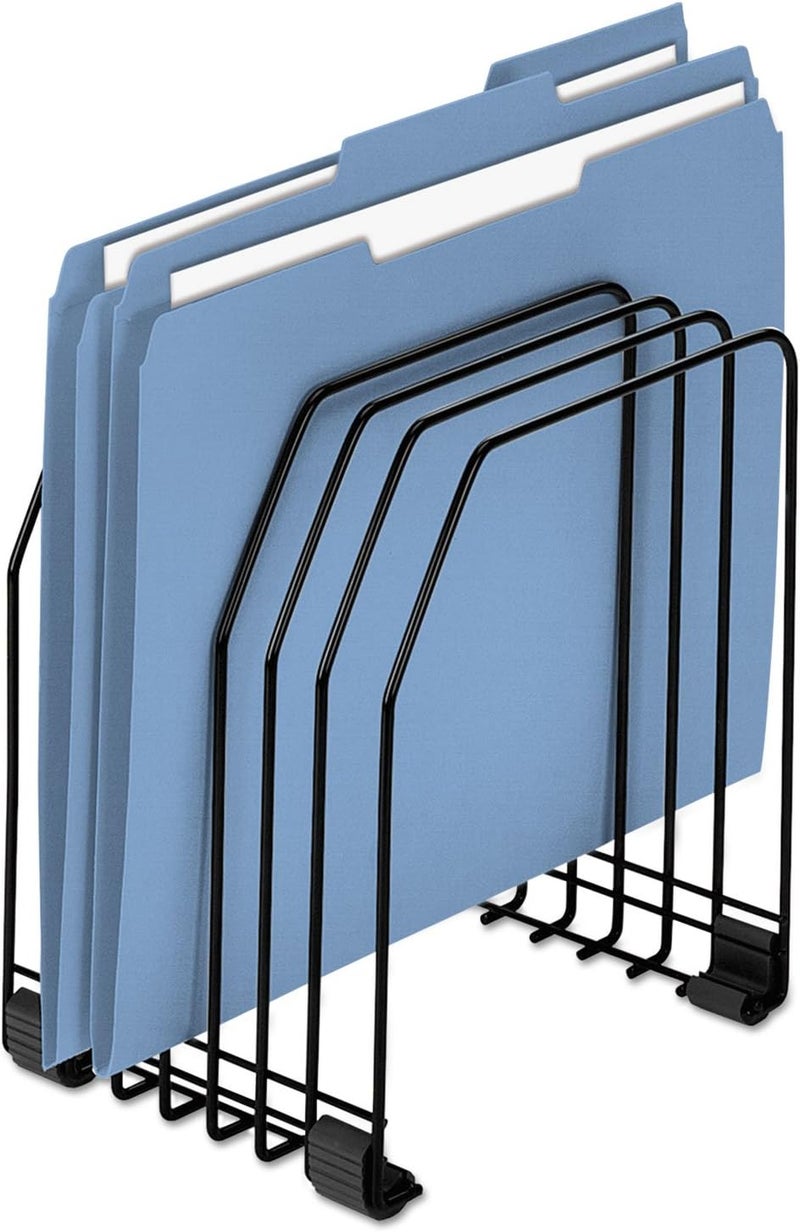 Fellowes Workstation Black Wire Rack 7-Section File Organizer