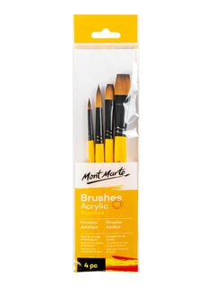 Mont Marte 4-Piece Signature Acrylic Brush Set  - Image 1