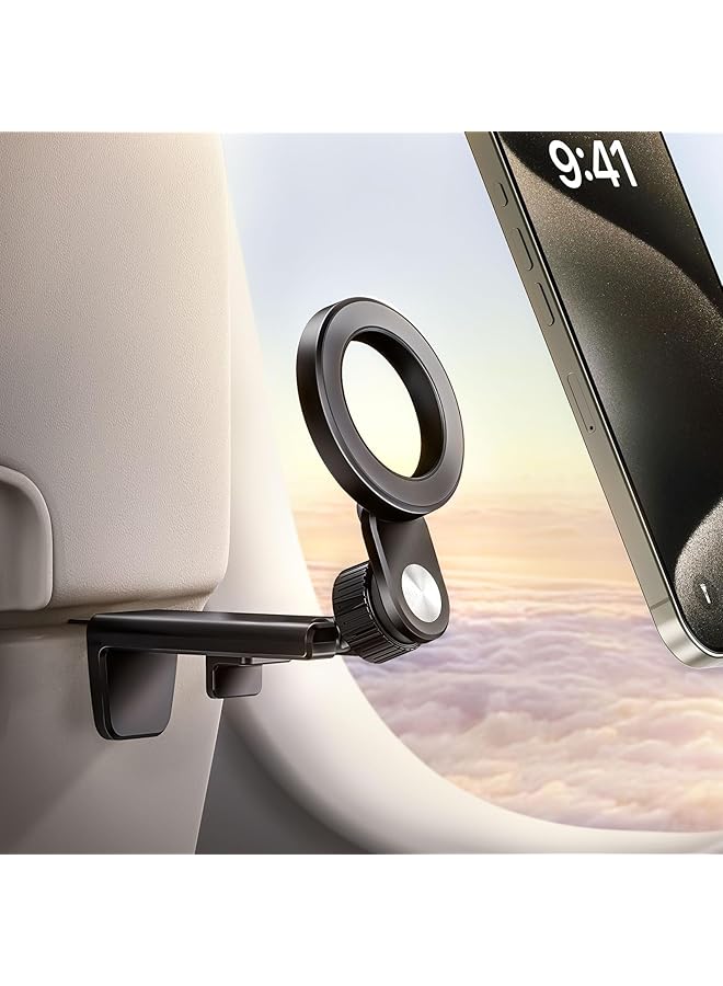 KASTWAVE For Magsafe Airplane Phone Holder Travel Essentials, Travel Essentials Phone Mount With Multi-Angle Rotation, Travel Must Haves For Flying Fit For Iphone 12 13 14 15 Series & Popsocket - Image 1