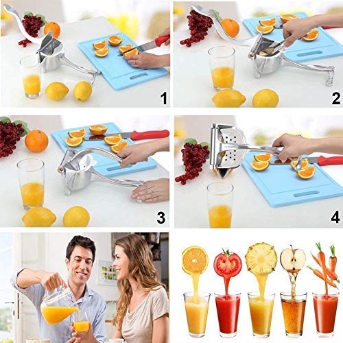 Vakra Kitchen Heavy Quality Metal Aluminum alloy Manual Juicer Heavy Duty Handhold Press Fruit Manual Juicer with Detachable Lever and Removable StrainerLemonsOrangesPomegranates etc - Image 5