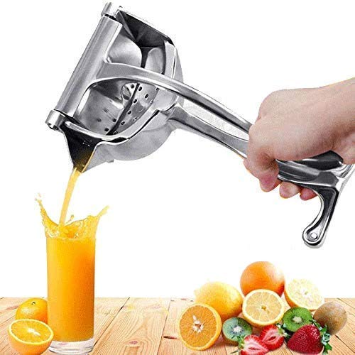 Vakra Kitchen Heavy Quality Metal Aluminum alloy Manual Juicer Heavy Duty Handhold Press Fruit Manual Juicer with Detachable Lever and Removable StrainerLemonsOrangesPomegranates etc - Image 1