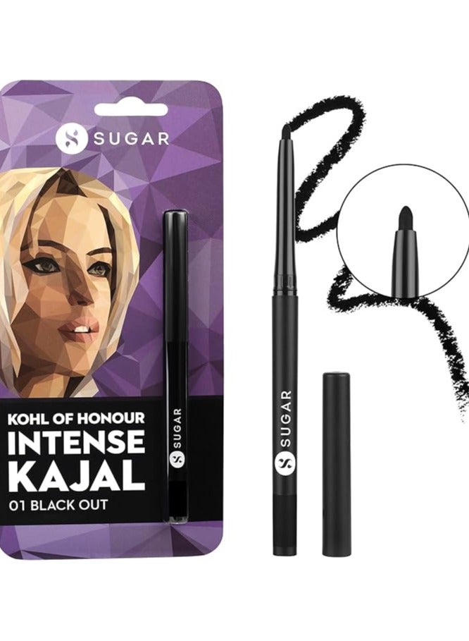 شوجار محدد عيون مقاوم للتلطخ والتحويل من سوغار كوزماتيكس للرجال، كحل أوف أونور إنتنس كاجال، أسود، عبوة واحدة (عبوة من قطعة واحدة) - Image 1