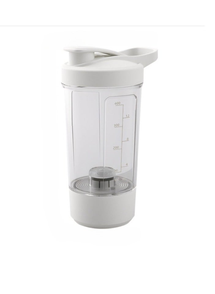 AROAQ كوب هزاز ذاتي التحريك، خلاط كهربائي قابل لإعادة الشحن عبر USB، خفيف الوزن متين متعدد الوظائف، كوب خلط محمول لخلطات البروتين والعصائر والقهوة، (1 قطعة، أبيض) - Image 1