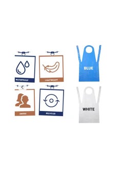 VINSTAR Disposable PE Clear Plastic Apron (100 Pack) - Waterproof, Plain Polythene Aprons - One Size Fits All - Ideal for Servers, Adults Kids Painting Cooking and More  - Image 4