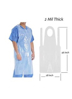 VINSTAR Disposable PE Clear Plastic Apron (100 Pack) - Waterproof, Plain Polythene Aprons - One Size Fits All - Ideal for Servers, Adults Kids Painting Cooking and More  - Image 5