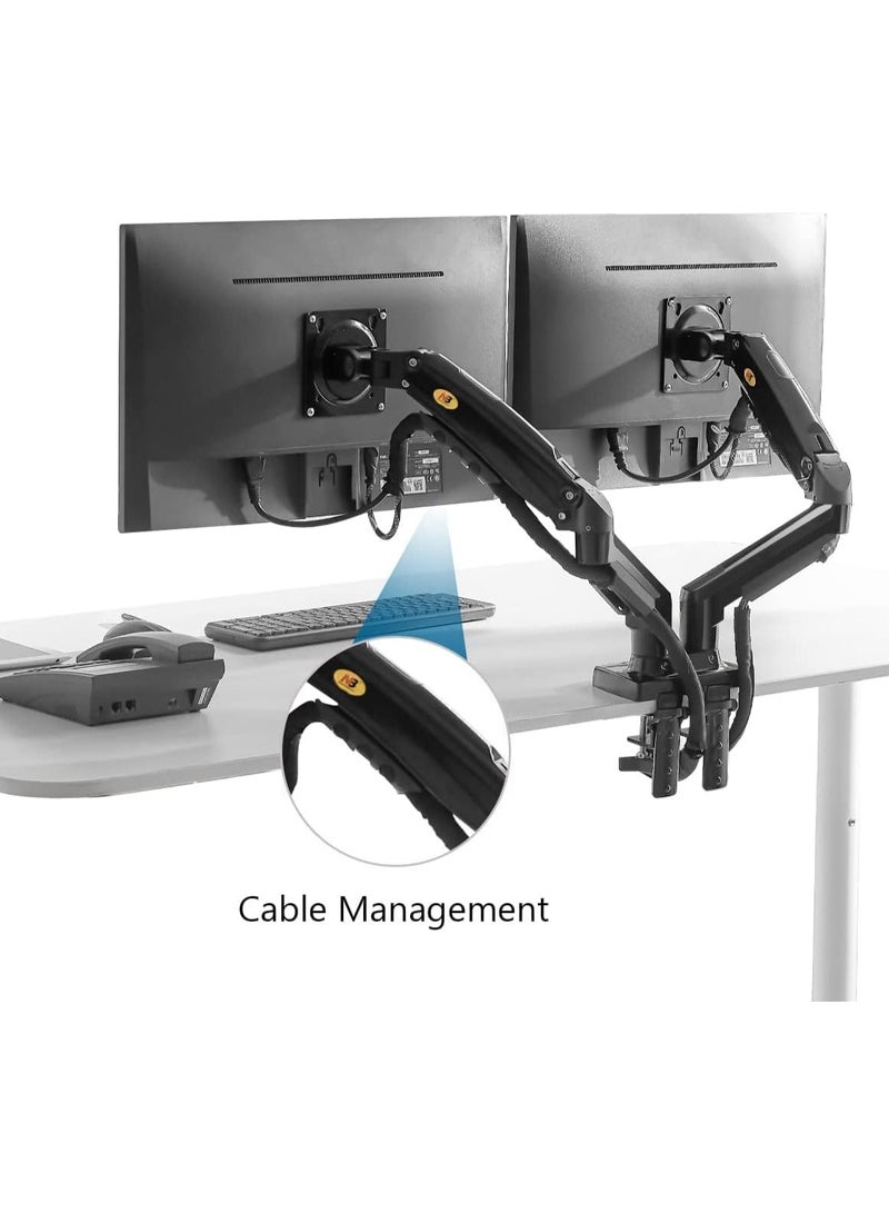 Dual Monitor Desk Mount – Fully Movable Arm for Two 17-30 Inch Monitors – Model F160 - Image 2