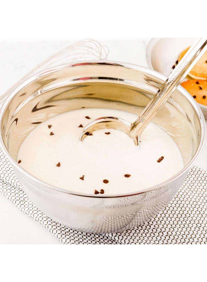 Restaurantware Met Lux 3 Quart Metal Mixing Bowls, 1 German Deep Flour Bowl - Corrosion-Resistant, Dishwasher-Safe, Stainless Steel Metal Prep Bowl, Durable, For Baking And Cooking - Image 3