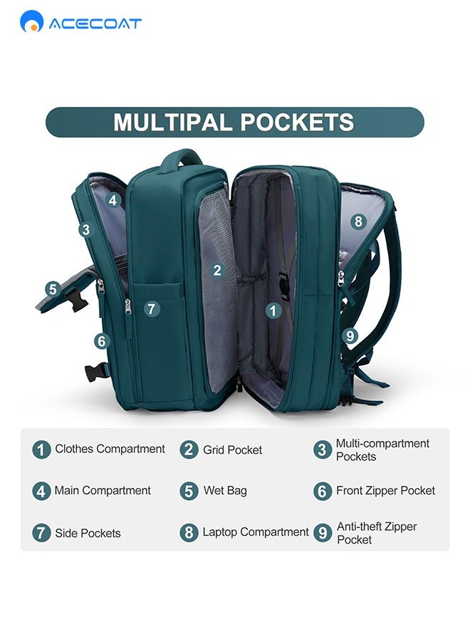ACECOAT - Backpack for Men Women, Classic Water-resistant Lightweight Backpack for Travel School Casual Daypack Fits 15.6 Inch Laptop - Image 1