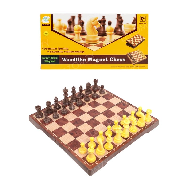 BABA FAB BABAFAB Magnetic Chess Board Game Set for Kids & Adults/Folding Design Indoor Outdoor Educational Travel Toys Tournament Chess Best for Adults- Multi Color - Image 1