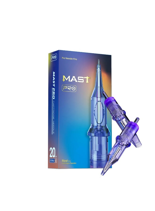 IOLITE Mast Pro 0.25mm Round Liner RL 0803RL  - Tattoo Cartridge Needles | Sterile Disposable Professional Tattoo Machine Needles Box of 20 | PMU SPMU Semi Permanent Makeup & Tattoo Art Supplies - Image 1