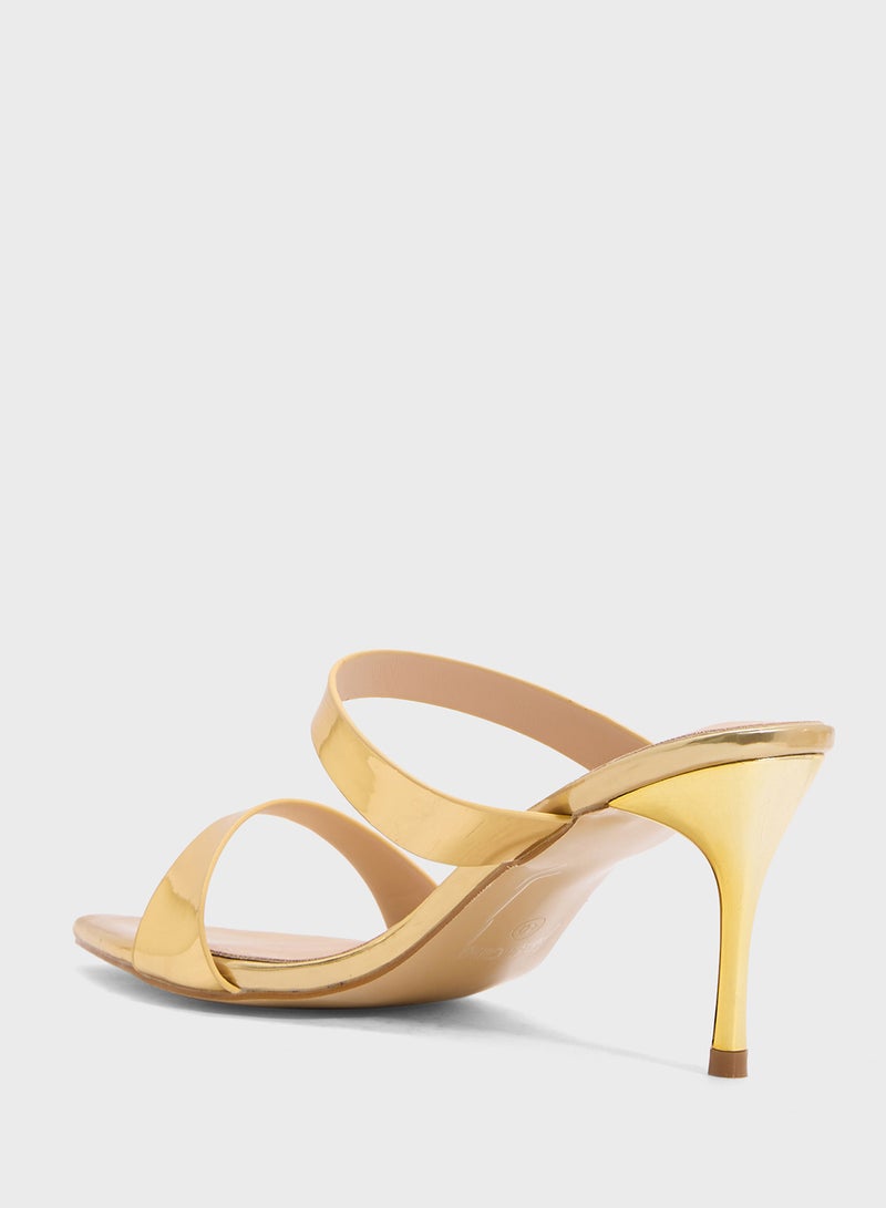 Ginger Pointed Heeled Mule  - Image 3