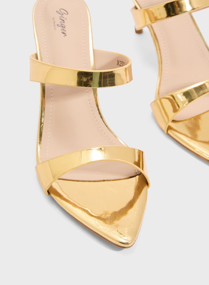 Ginger Pointed Heeled Mule  - Image 4