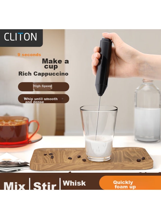 Cliton Electric Milk Frother, Coffee Milk Frother, Home Milk Frother, Handheld Mini Mixer And Egg Beater - Image 1