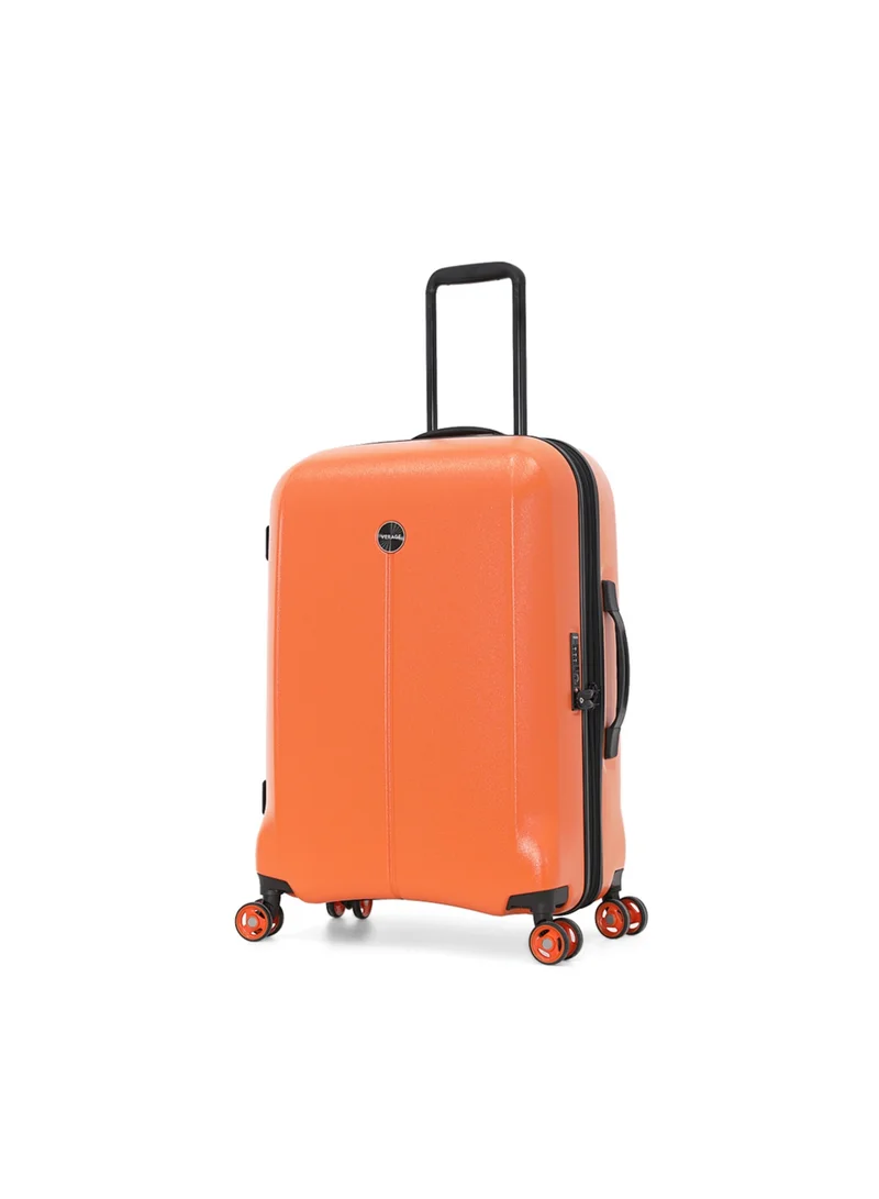 Verage  Hard Shell Luggage Trolley Bag 3 Pieces Set With Double Spinner Wheel,Orange (S-20inch,M-24inch,L-28inch)