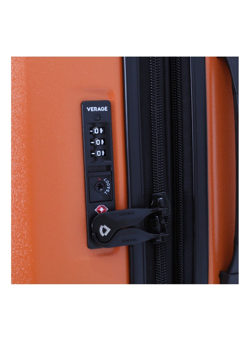 Verage  حقيبة أمتعة بعجلات ذات هيكل صلب، مجموعة من 3 قطع مع عجلة دوارة مزدوجة، برتقالي (S-20 بوصة، M-24 بوصة، L-28 بوصة) - Image 5