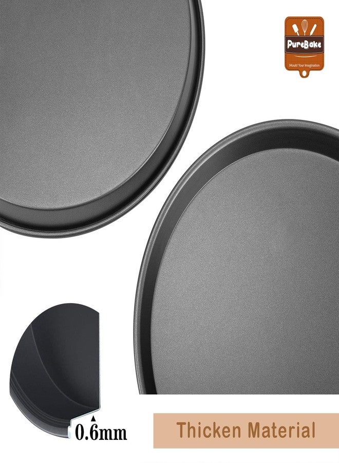 PureBake Premium Sgs Certified Cake Baking Combo 4 Baking Set Includes Round Cake Tin, Bread Loaf, Pizza Pan & Muffin Tray Cake Moulds Set - Suitable For Microvawe OTG Oven And Dishwasher Safe,Black - Image 5