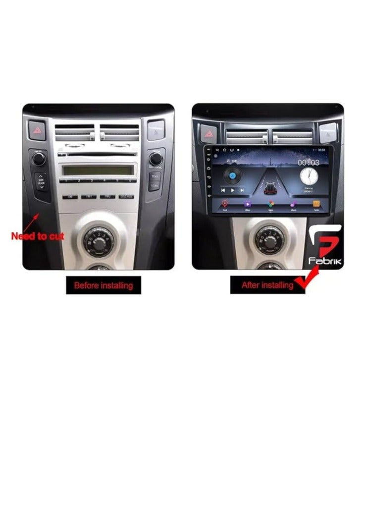 Android Car Stereo for Toyota Yaris 2005 2006 2007 2008 2009 2010 2011 2GB RAM 32GB ROM 9 Inch Support Apple Carplay, MirrorLink WiFi BT, IPS Touch Screen with AHD Camera Included - Image 2