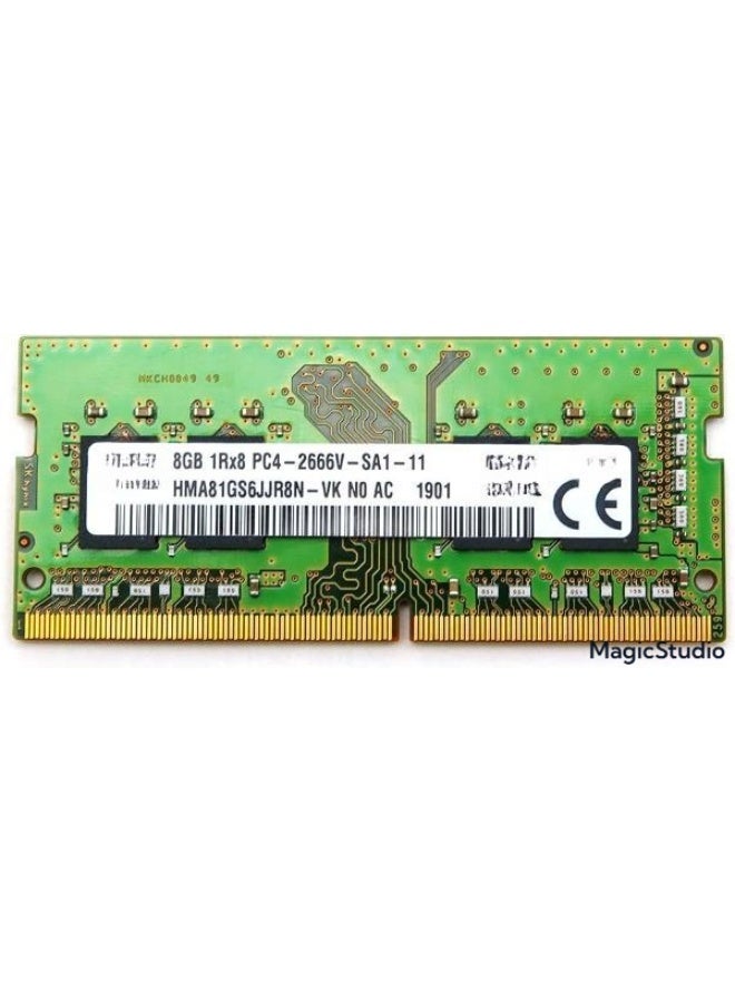 ذاكرة RAM للابتوب سعة 8 جيجابايت DDR4 بتردد 2666MHz – وحدة SO-DIMM PC4-21300 بعدد 260 دبوس 1Rx8 لترقية أداء اللابتوب