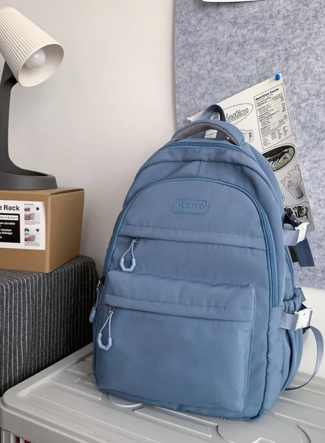 Take Two Blue Plain Backpack