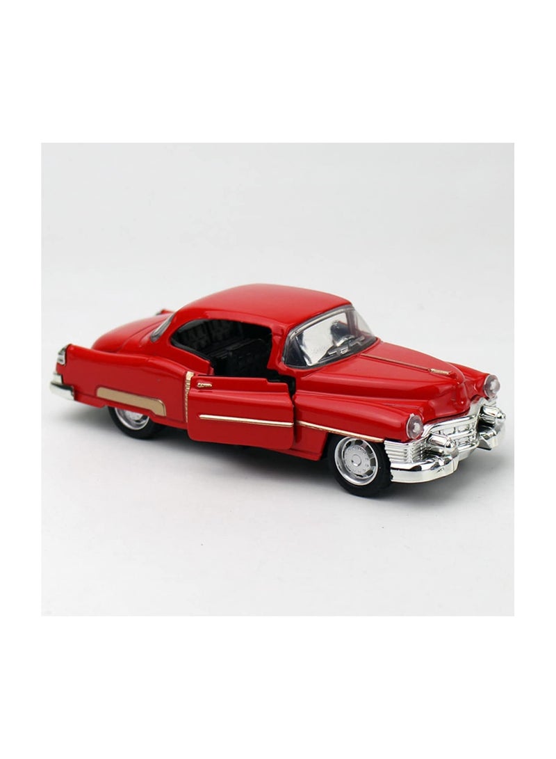 Excefore Vintage Car Model Retro Car Model Toy Diecast Vehicle Classic Car Figurine Collectible for Kids Adults Gift Car Lover Present Red - Image 2