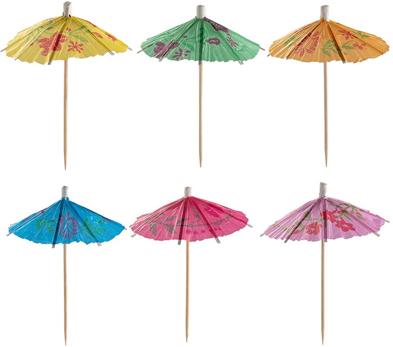 GUSTO [240 Count] Cocktail Umbrellas for Drinks, Umbrella Drink Picks - Assorted Tropical Colors Party Toothpicks for Cocktails, Appetizers - (Formerly Comfy Package) - Image 1