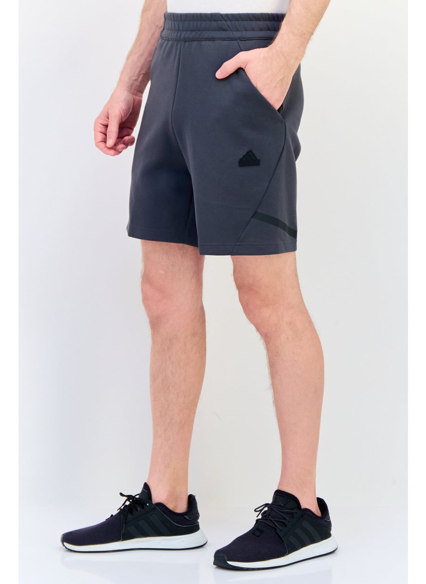 Adidas Men Sportswear Fit Drawstring Outdoor Shorts, Dark Grey  - Image 2