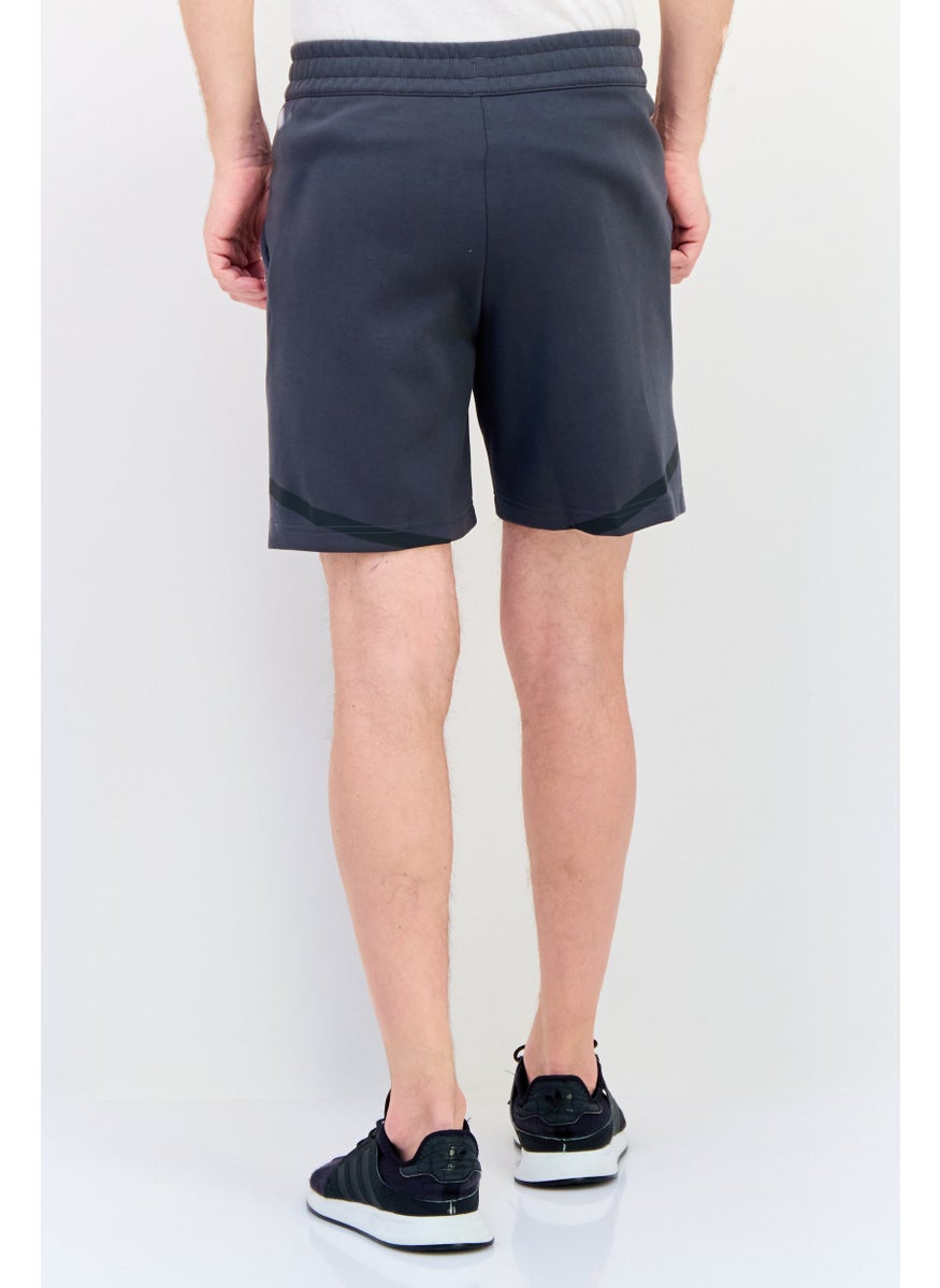 Adidas Men Sportswear Fit Drawstring Outdoor Shorts, Dark Grey  - Image 3