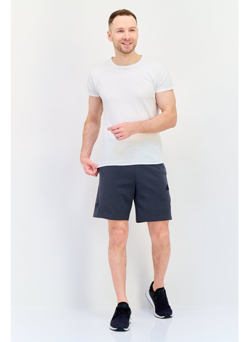Adidas Men Sportswear Fit Drawstring Outdoor Shorts, Dark Grey  - Image 4