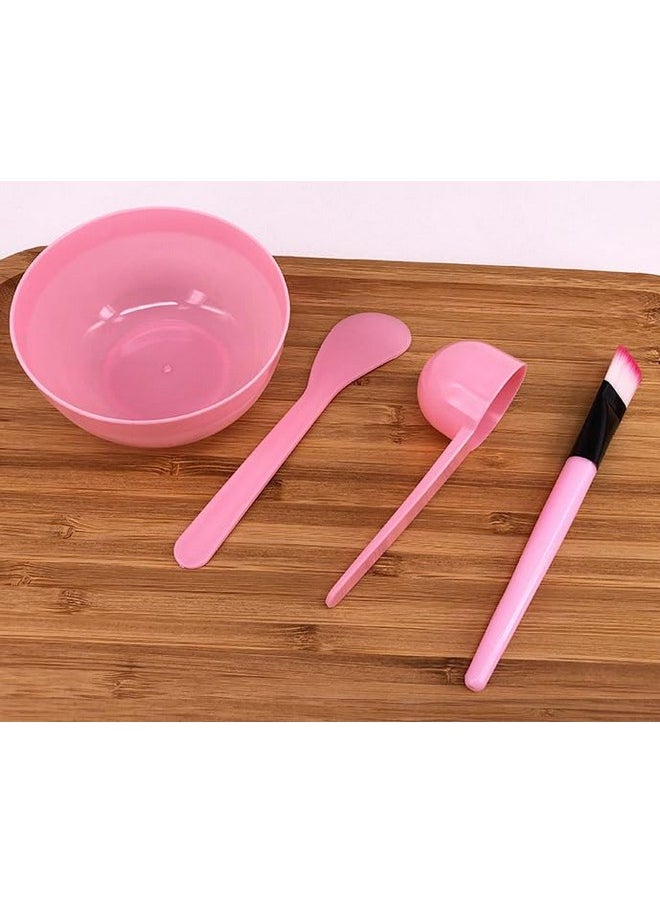 lasenersm 5 Sets Facial Mask Mixing Bowl with Spatula & Measuring Spoon & Brush Facemask Bowl Mud Mask Mixing Bowl DIY Skin Care Mixing Tool Kit for Lady Women Home Beauty Salon Use, Pink  - Image 2