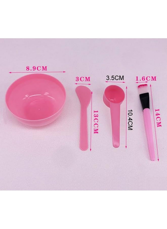 lasenersm 5 Sets Facial Mask Mixing Bowl with Spatula & Measuring Spoon & Brush Facemask Bowl Mud Mask Mixing Bowl DIY Skin Care Mixing Tool Kit for Lady Women Home Beauty Salon Use, Pink  - Image 3