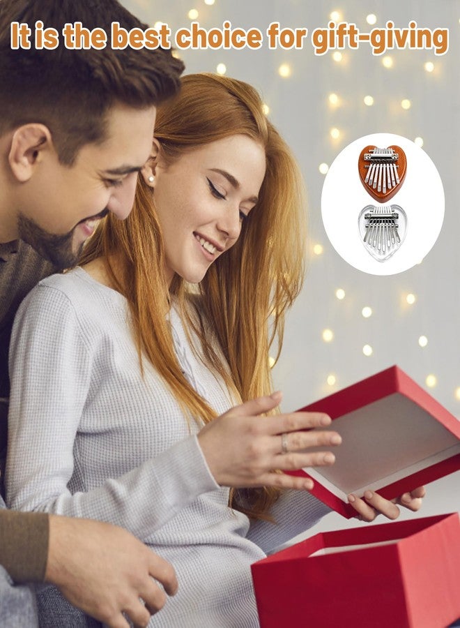 xinxingin 2 Pcs Love Type Thumb Pianos, Mini Thumb Piano for Music Lovers, Portable Musical Instrument for People, Suitable for Learning, Relax Your Mind and Gifting - Image 5