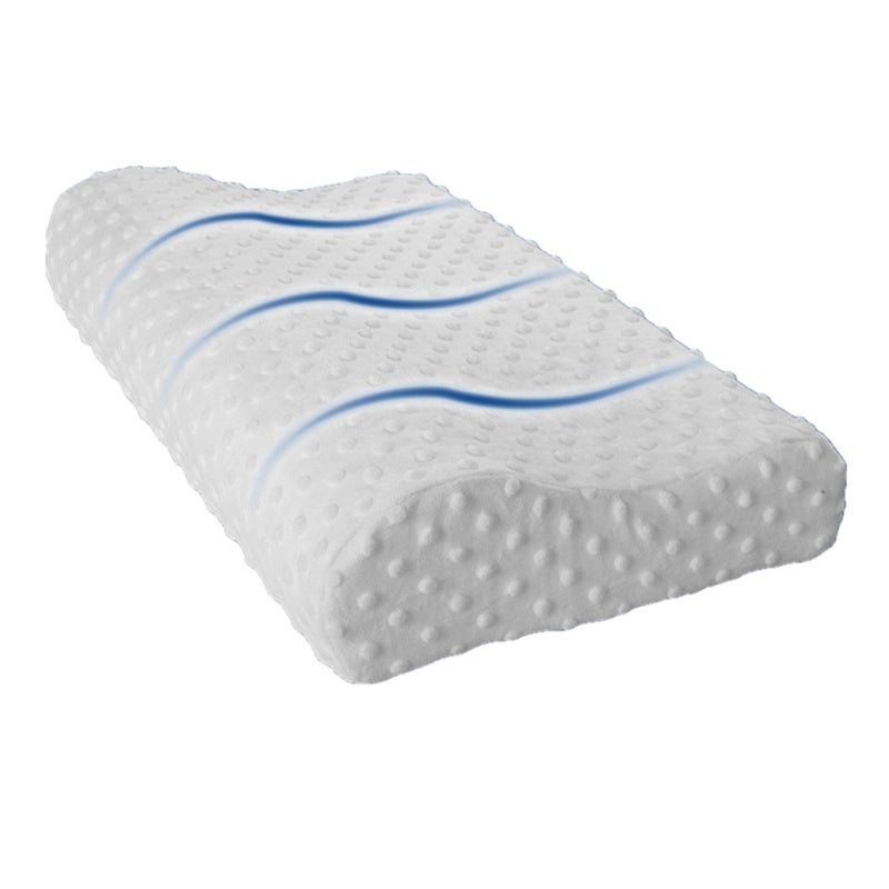 1pc 30x50cm Memory Pillow Neck Back Support Cushion Latex Sleep Pillow Pillow with Bag (White) - Image 4
