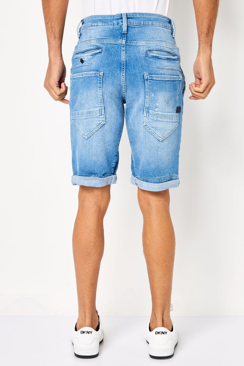 G-Star RAW شورتات جينز ممزقة للرجال، زرقاء - Image 3