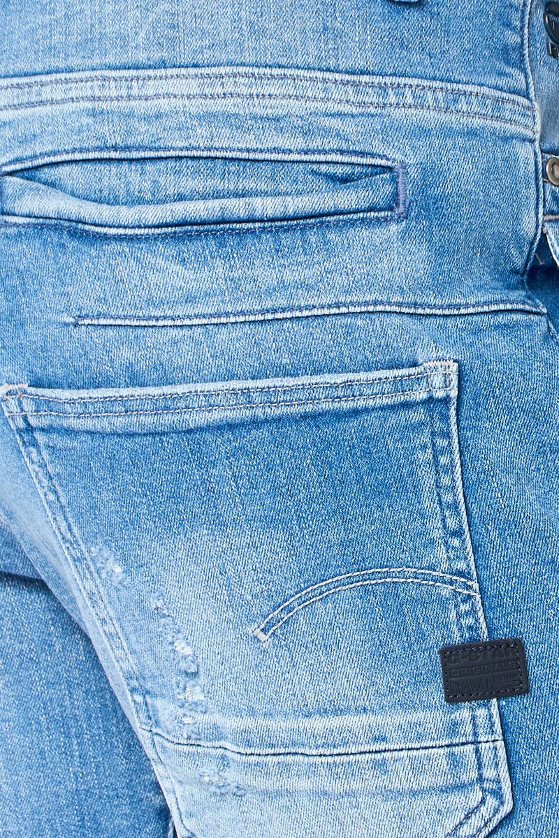 G-Star RAW شورتات جينز ممزقة للرجال، زرقاء - Image 4