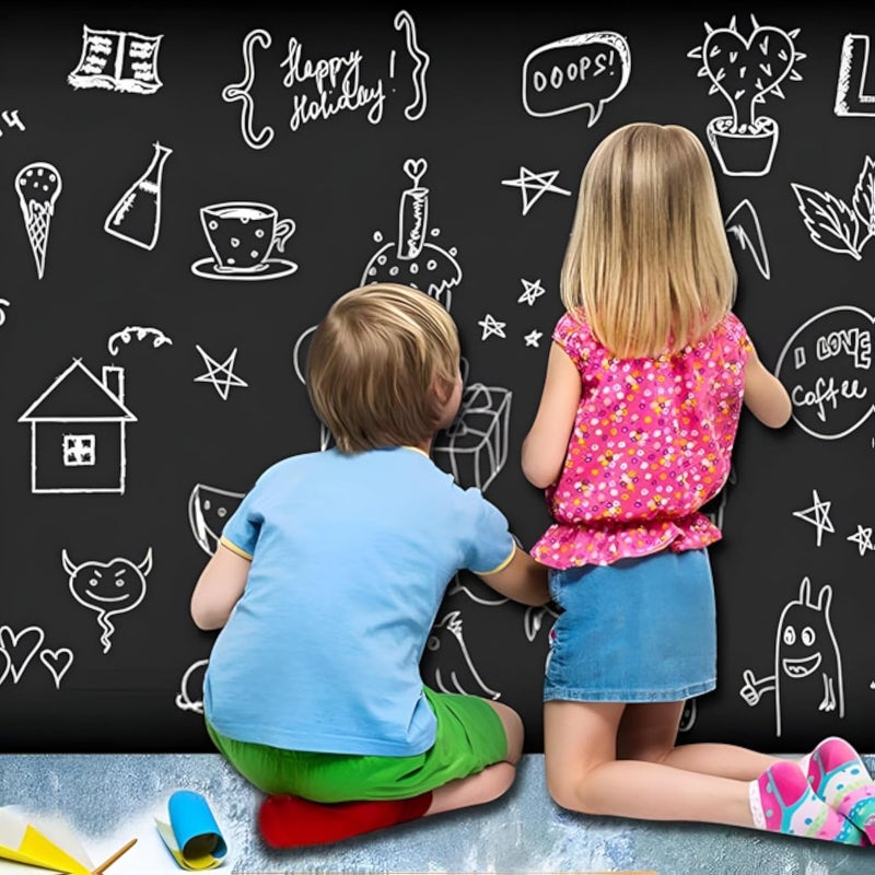 Modern Erasable Chalkboard Wall Sticker: Upgrade Your Creative Spaces with a Versatile Chalkboard Sticker, Removable Chalkboard Wall Stickers, Perfect Wall Decal for Modern Living (2)