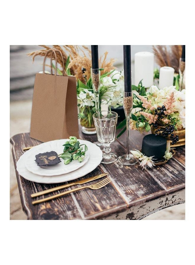 إسكدنيا طقم أكياس هدايا ورقية مكون من 24 قطعة بني - Image 3