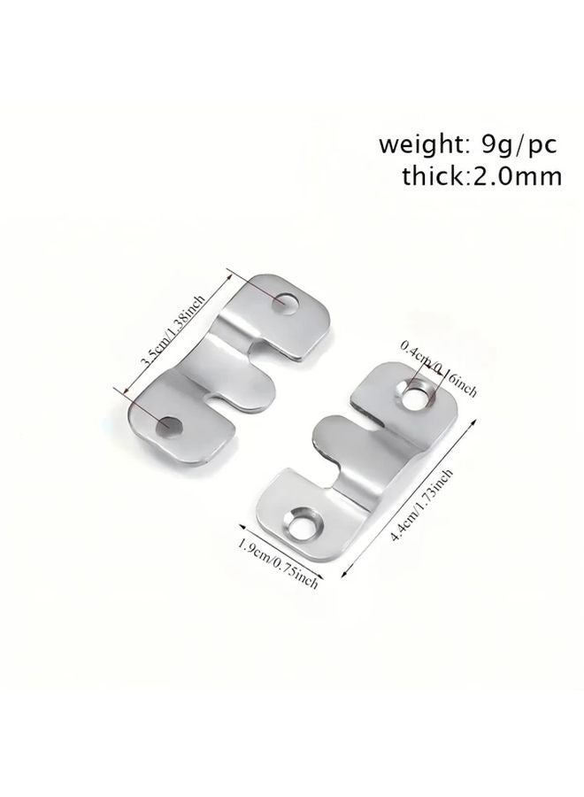 4pcs Heavy Duty Metal Wall Hooks Locking Brackets For Frames Furniture Bed Corners - Image 4