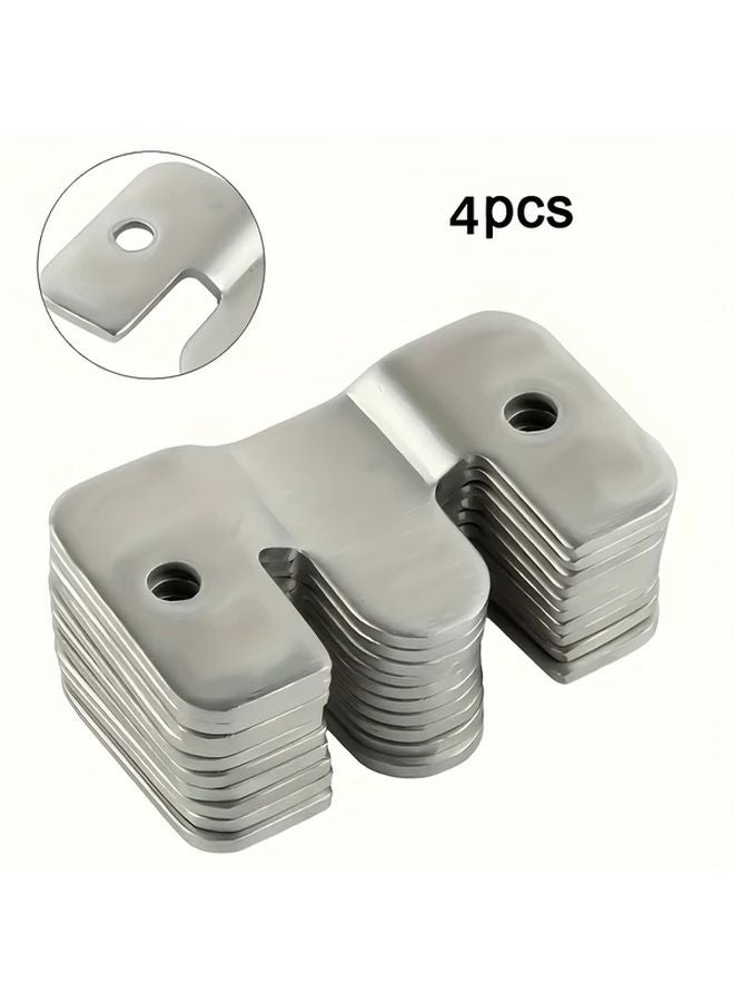 4pcs Heavy Duty Metal Wall Hooks Locking Brackets For Frames Furniture Bed Corners - Image 1