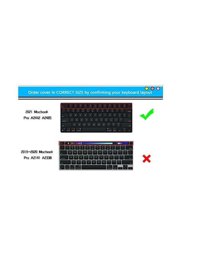 Generic - US Arabic Keyboard Cover Skin for 2024-2022 MacBook Air 13.6 15 inch M3 M2 A3113 A3114 A2681 A2941 2023-2021 MacBook Pro 14 16.2 inch M3 M2 M1 Pro/Max A2918 A2992 A2779 A2780 A2991 Color Black - Image 1