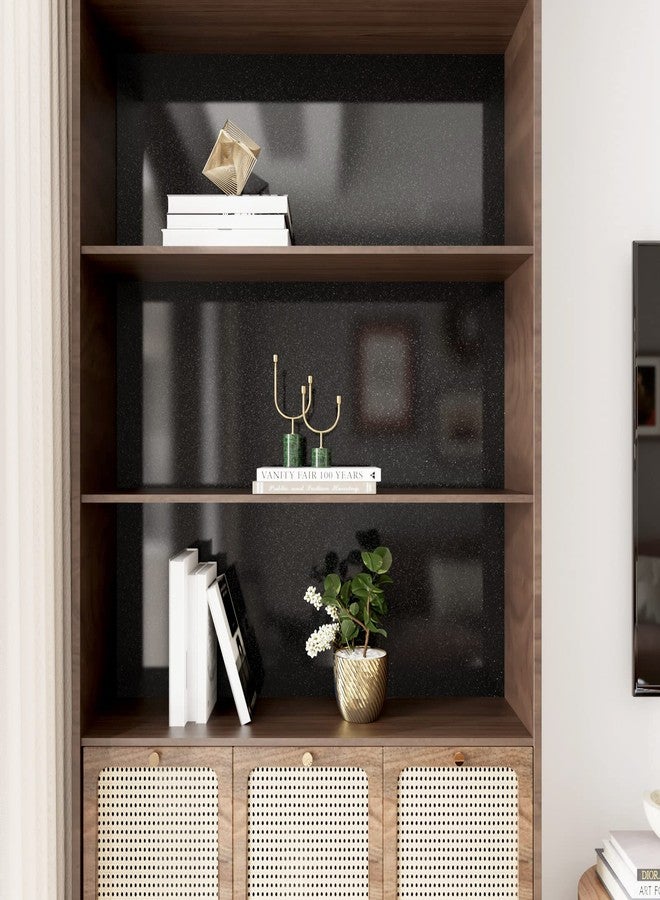 Wallercity Shiny Black Contact Paper Glossy Peel and Stick Wallpaper Waterproof Contact Paper for Countertops Removable Self Adhesive Glitter Wallpaper for Kitchen Cabinets Bathroom 15.8 x 315 Inches - Image 4