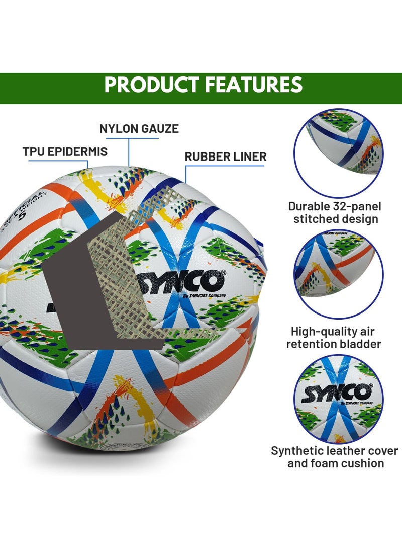 synco Football With Air Pump & Accessories. - Image 3