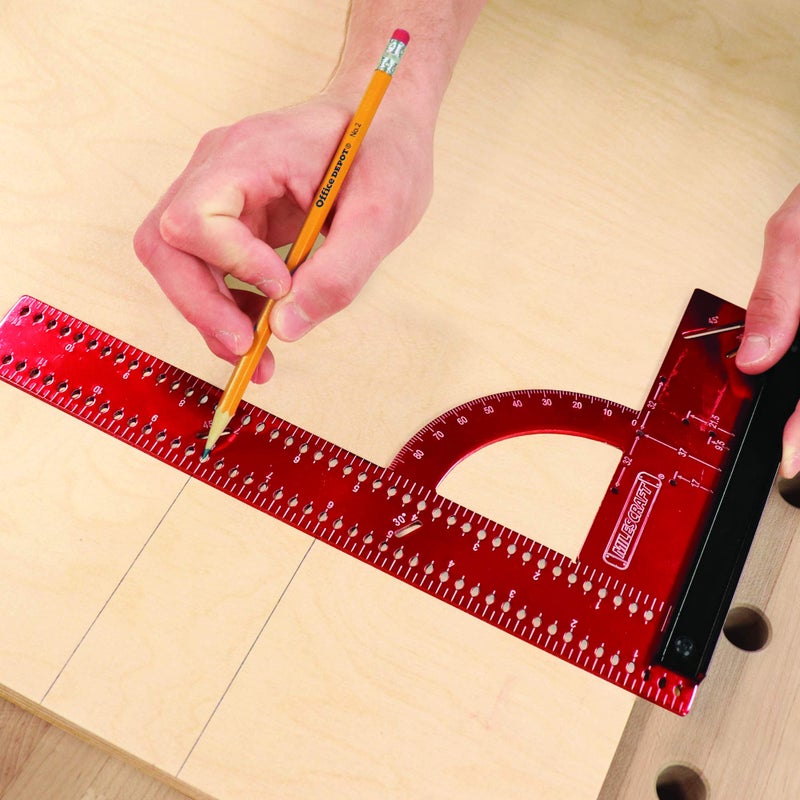 Milescraft 8410 MC-Square300 Imperial Framing Square â€“ 12â€ x 8â€ Aluminum Carpenter Square for Woodworking with Removeable Fence - Image 2