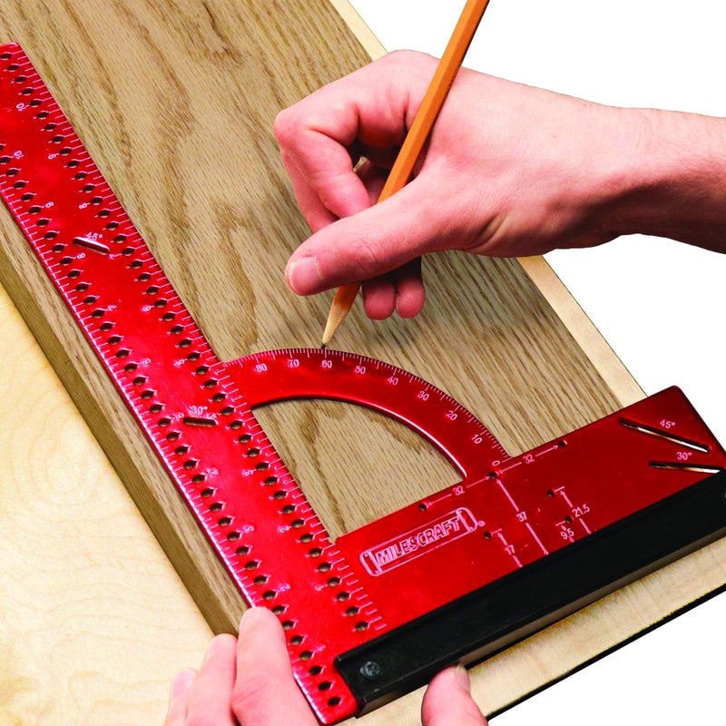Milescraft 8410 MC-Square300 Imperial Framing Square â€“ 12â€ x 8â€ Aluminum Carpenter Square for Woodworking with Removeable Fence - Image 3