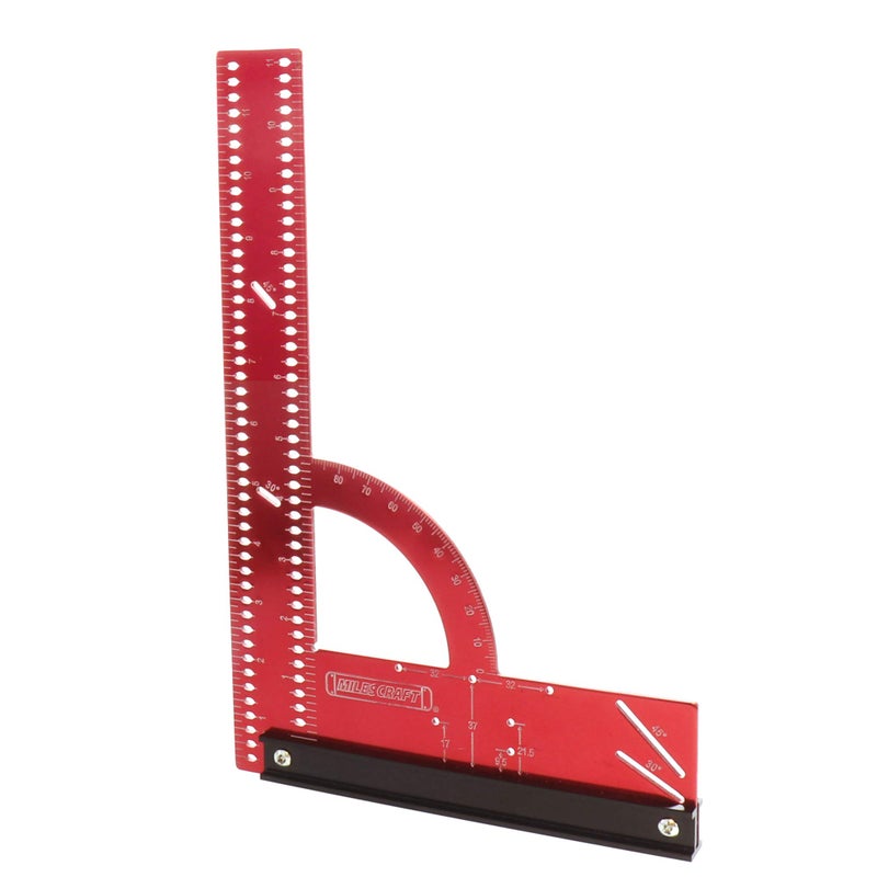 Milescraft 8410 MC-Square300 Imperial Framing Square â€“ 12â€ x 8â€ Aluminum Carpenter Square for Woodworking with Removeable Fence - Image 1