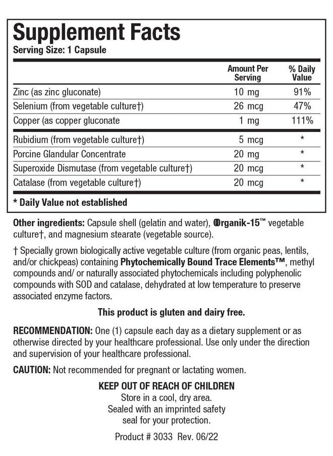 Biotics Research - Biotics Research GTA-Forte® - Endocrine Glands Support, Promotes Optimal Hormonal Balance. Contains Porcine Glandular, Phytochemically Bound Trace Elements™ Zinc, Selenium, Copper, Rubidium 90 Caps - Image 1