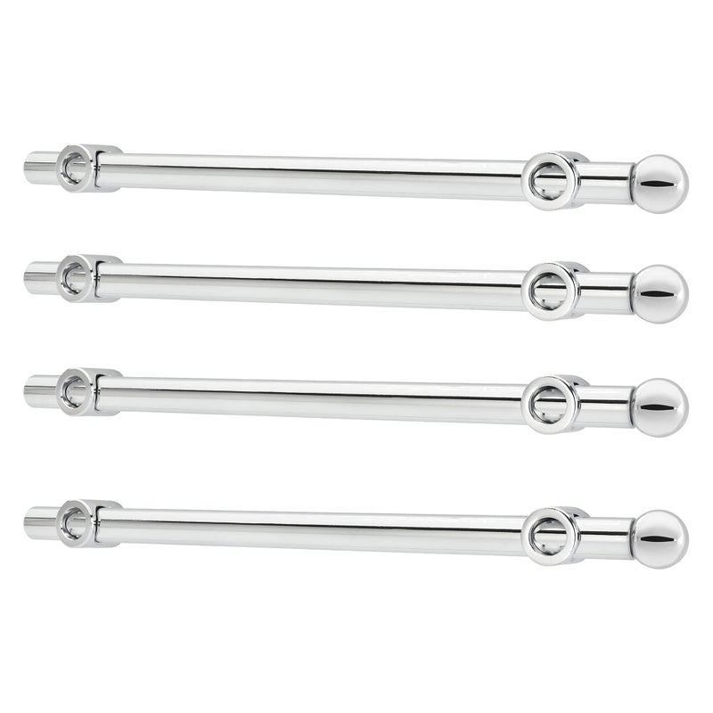 RevAShelf 14 Pull Out Valet Rod Extendable Sliding Clothes Storage Hanging Rack with Mounting Hardware Chrome CVR14CR 4 Pack