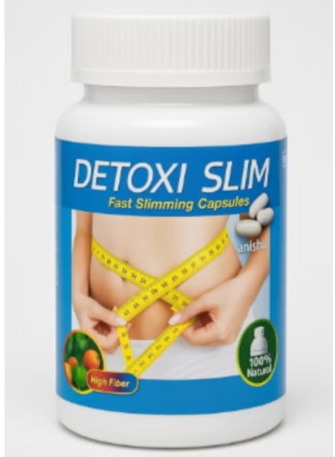 DETOXI SLIM كبسولات مكملات الأعشاب الطبيعية ديتوكسي سليم فاست للتخسيس - 30 حبة - Image 1
