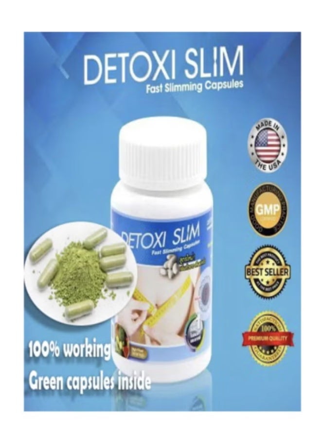 DETOXI SLIM كبسولات مكملات الأعشاب الطبيعية ديتوكسي سليم فاست للتخسيس - 30 حبة - Image 2