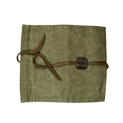 Hide & Drink Hide Drink Waxed Canvas Survival Roll Top Pouch Multipurpose Bag Lightweight Case Outdoor Accessories Classic Traveling Camping Essentials Handmade Includes 101 Year Warranty Fatigue - Image 3